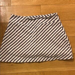 Athleta White and Brown A-line Mini Skirt Casual